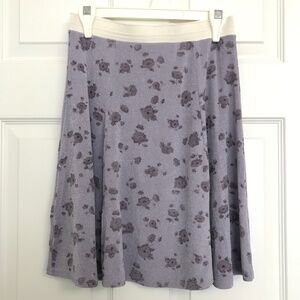 Vintage Green Box Floral Skirt XS/S Fit Light Purple